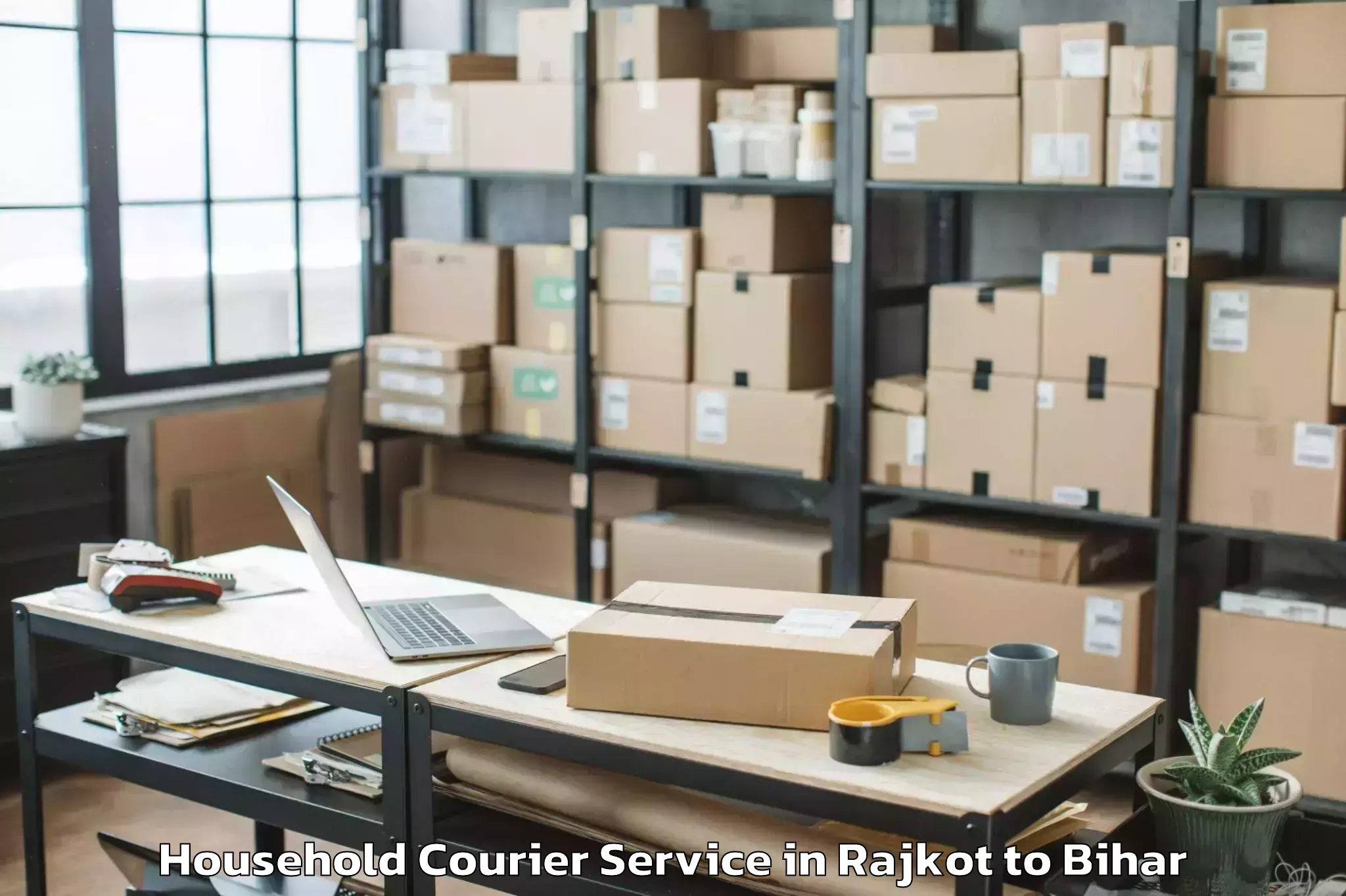 Easy Rajkot to Bharwara Household Courier Booking